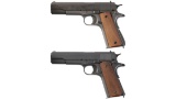 Two U.S. Model 1911 Pattern Semi-Automatic Pistols