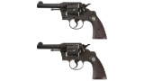 Two U.S. World War II Colt Commando Double Action Revolvers