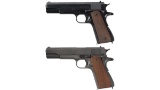 Two U.S. Model 1911A1 Semi-Automatic Pistols
