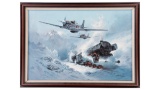 Four Framed World War II Aviation Prints