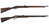 Two Westley Richards Single Shot Rifles