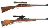 Two Mannlicher-Schoenauer Bolt Action Carbines with Scopes