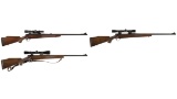 Three Scoped Sako Bolt Action Rifles