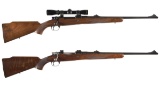Two Belgian Browning Safari Grade Bolt Action Rifles
