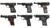 Six Semi-Automatic Pocket Pistols