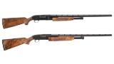 Two Pre-World War II Winchester Model 12 Slide Action Shotguns