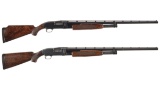 Two Winchester Model 12 Slide Action Shotguns