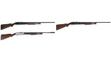 Three Winchester Model 12 Slide Action Shotguns