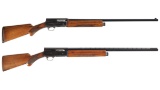 Two Belgian Browning Auto-5 Semi-Automatic Shotguns