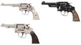 Three Smith & Wesson Double Action Revolver