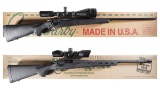 Two Scoped Sporting Bolt Action Rifles with Box