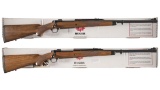 Two Ruger M77 Mk II Magnum Bolt Action Rifles with Boxes