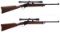 Two Ruger No. 3 Single Shot Rifles with Scopes