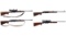 Four Remington Model 742 Woodsmaster Semi-Automatic Rifles