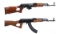 Two AK Style Semi-Automatic Rifles