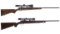 Two Ruger Bolt Action Rifles with Scopes