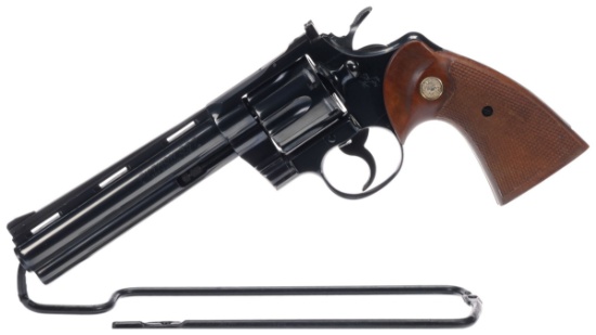 Early Colt Python Double Action Revolver with Factory Letter