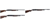 Three Winchester Model 12 Slide Action Shotguns