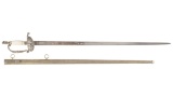 Non-Regulation Militia Officer's Style Sword with Scabbard