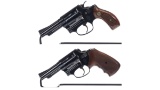 Two Smith & Wesson Model 36 Double Action Revolvers