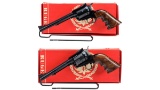 Two Ruger New Model Blackhawk Single Action Revolvers with Boxes