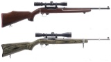 Two Ruger 10/22 Semi-Automatic Rifles with Scopes -A) Ruger 10/22 Rifle