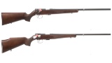 Two Anschutz Bolt Action Rifles with Boxes