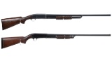 Two Slide Action Shotguns