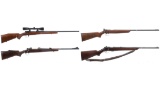 Four Bolt Action Rifles