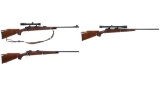 Three Remington Model 700 Bolt Action Rifles