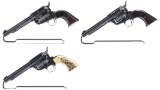 Three J.P. Sauer & Son Single Action Revolvers
