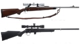 Two Bolt Action Rifles with Scopes