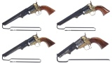 Four Italian Reproduction Percussion Revolvers