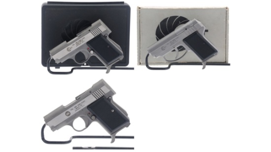 Three AMT Back Up Semi-Automatic Pistols