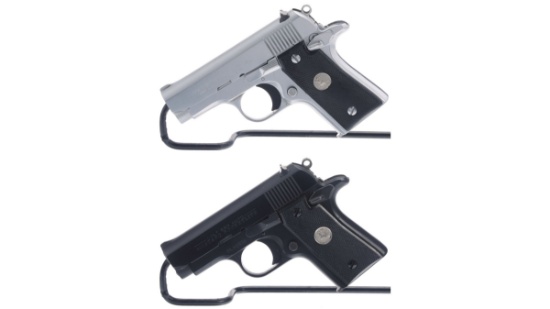 Two Colt Mustang Semi-Automatic Pistols