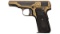 Gold Damascene Gabilondo y Urresti War Model Danton Pistol