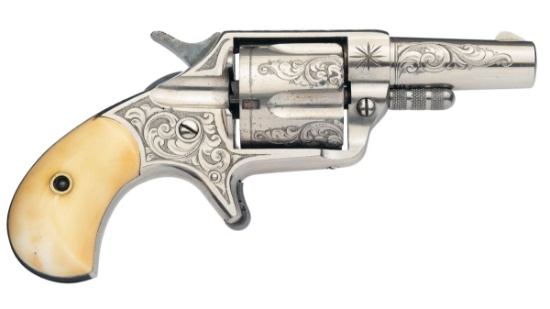 Engraved Hood Firearms Centennial 1876 Spur Trigger Revolver