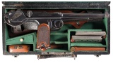 Cased Loewe 1893 Borchardt Pistol with Many Matching Accessories