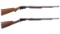 Two American Slide Action Rimfire Rifles