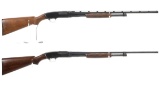 Two Winchester Model 42 Slide Action Shotguns