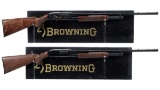 Two Browning 28 Gauge Model 12 Slide Action Shotguns