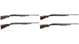 Four Remington Model 10 Slide Action Shotguns