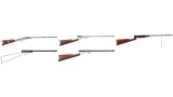 Four Single Shot Rifles and One Air Rifle