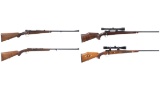 Four Bolt Action Rifles