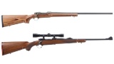 Two Ruger M77 Bolt Action Rifles
