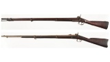 Two U.S. Percussion Long Guns with Bayonets