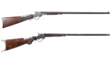 Two Massachusetts Arms Co. 1882 Maynard Single Shot Rifles