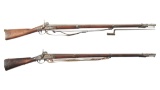 Two Whitney Percussion Conversion Muskets