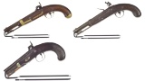 Three Antique Single Shot Pistols