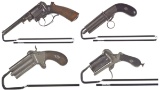 Four Antique European Handguns